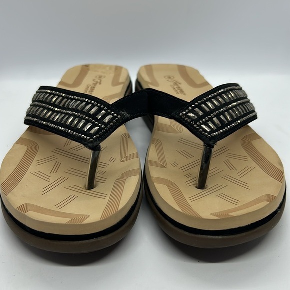 Women's Black beaded Sandals Forever Comfort Size 9 - Picture 6 of 8